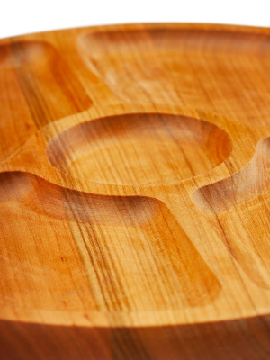 Менажница из бука круглая