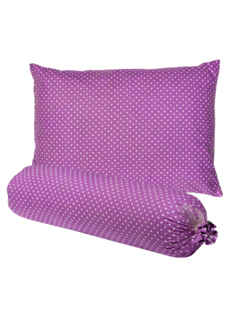 Набор валик и подушка сиреневый