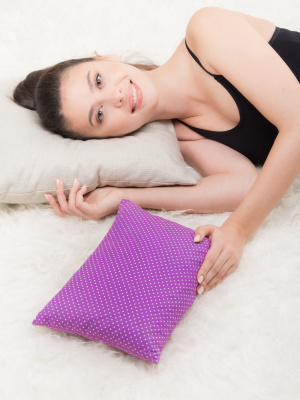 Подушка с крымской лавандой (сиреневый горох)