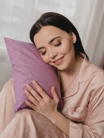 Подушка с крымской лавандой (сиреневый горох)