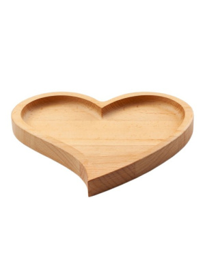 Тарелка из бука "Сердце"