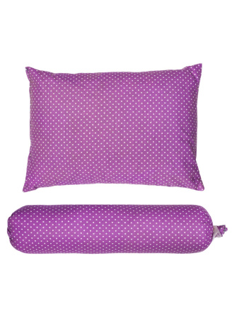 Набор валик и подушка сиреневый
