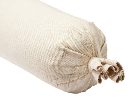 Валик с лавандой и можжевельником для осанки холщовый