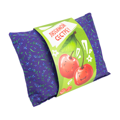 Подушка "любимой сестре!" (вишенка,фирменный принт)