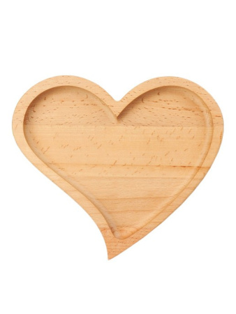 Тарелка из бука "Сердце"